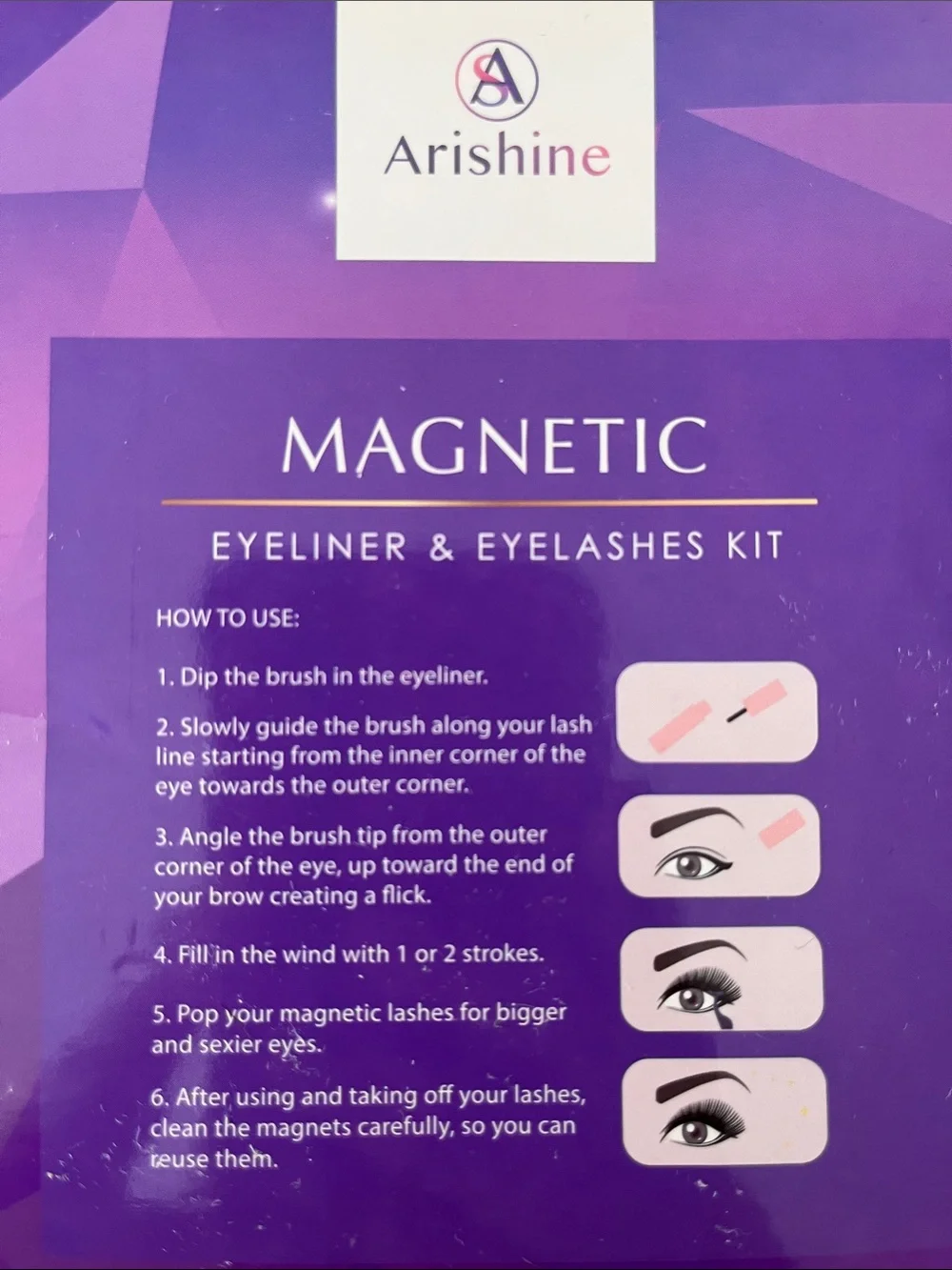 Magnetic Eyeliner & Eyelashes Kit - Purple